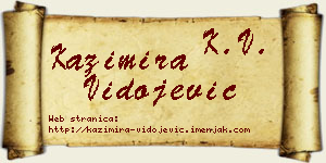 Kazimira Vidojević vizit kartica